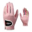 PGM Pink Microfiber Golf Gloves for Children, Size 17 - 2