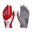 PGM Women's Non-Slip Red PU Leather Golf Gloves, Size 21 - 2