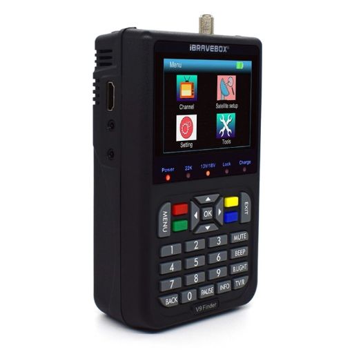 iBRAVEBOX V9 Finder EU Plug Digital Satellite Signal Meter (Black) - 1