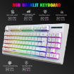HXSJ L100 White RGB Backlit 87-Key 2.4G Wireless Keyboard - 6