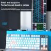 AULA F3001 Backlit 87 Key Mechanical Gaming Keyboard - Silver/White - 2