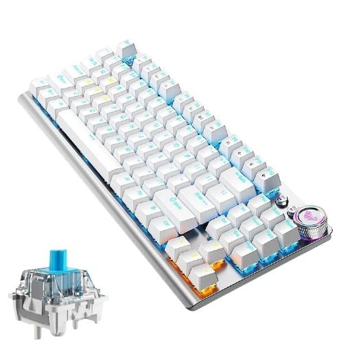 AULA F3001 RGB 87 Keys Wired/Wireless/Bluetooth Gaming Keyboard - 1