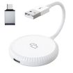 USB & USB-C Carplay Mirror Adapter for iPhone THT-020-6 (White) - 1
