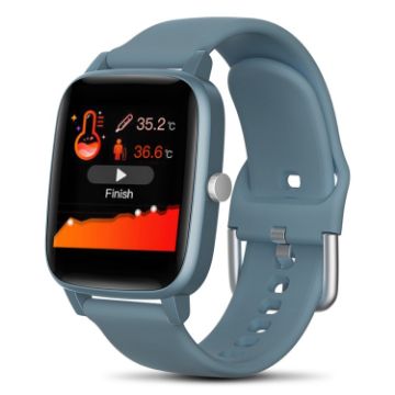 T98 Smart Watch: 1.4" Color Screen, Body Temp, Heart Rate, IP67 (Blue) - 1