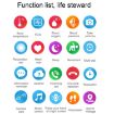 E86 Smart Watch 1.7" TFT, IP68 Waterproof, Oxygen/Temp Monitoring, Blue - 6