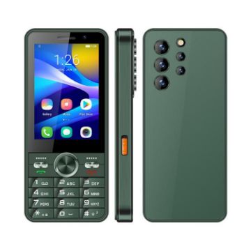 UNIWA XS24 Keypad Phone, 3.5" Android 8.1, 4G, 2GB+16GB, Flashlights (Green) - 1