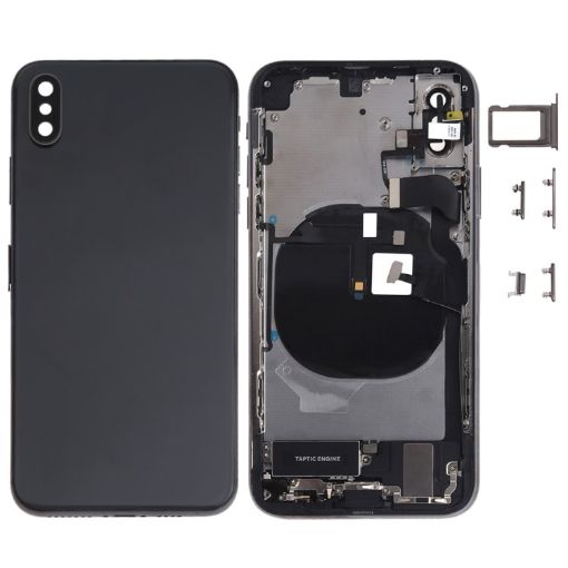 iPhone XS Battery Back Cover Assembly with Side Keys & More (Black) - 1