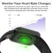 D20 1.3" IPS Smart Watch, IP67, HR/BP Monitoring, Calls, White - 6