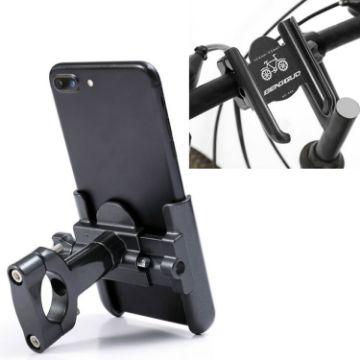 BENGGUO Aluminum Phone Holder for Bicycles & Motorcycles, Titanium - 1