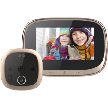 SF550 1.0MP Security Door Viewer, PIR Detection, Night Vision, Gold - 1