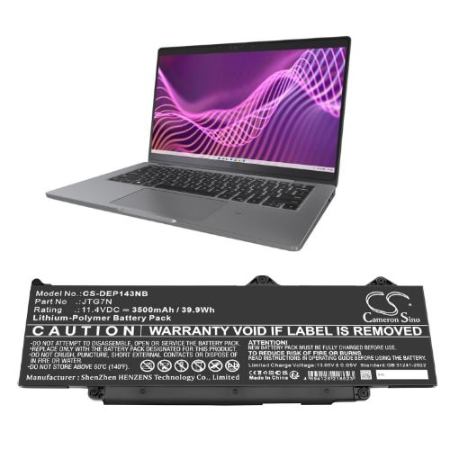 Battery for Dell Precision & Latitude (p/n 0JTG7N 542WP) - 1