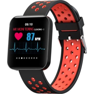 S88 Smart Bracelet 1.54" TFT Screen, IP67 Waterproof, Red, Heart Rate & Sleep Monitoring - 1