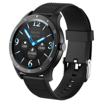 S6 Smart Watch 1.3" IPS Screen, Heart Rate/Blood Pressure/Sleep/Female Cycle Monitoring (Black) - 1