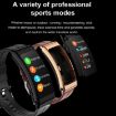 K13 1.14" Smart Watch with Detachable Earphone & Leather Band, Brown - 4