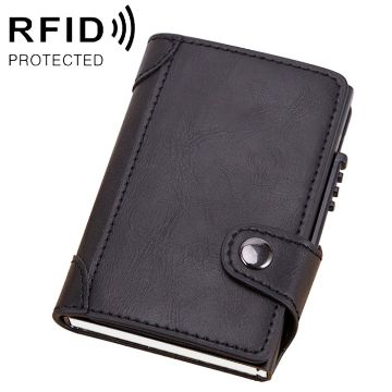 X-51 Pop-up RFID Anti-theft PU Leather Wallet with Card Slots (Black) - 1