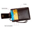 KB153 RFID Leather Card Holder ID Badge with Lanyard - Yellowish-brown - 6