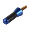 Blue Carbon Fiber Aluminum Short Antenna with Universal Screws Base, Small - 3