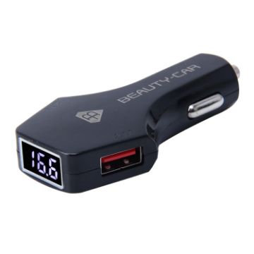 BEAUTY-CAR B-01 Dual USB Car Charger 4.2A with LED Display 10-30V Input - 1