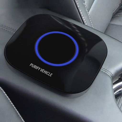 Smart Touch Air Purifier - Negative Ions Cleaner for Car/Home (Black) - 1