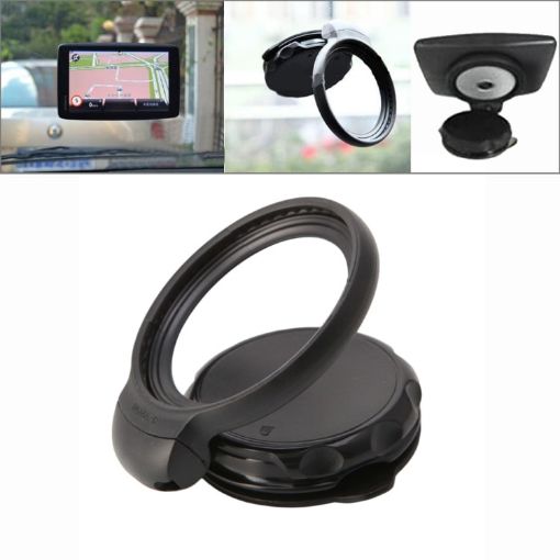 TomTom One V4 Car GPS Holder Stand - Adjustable Suction Cup (Black) - 1