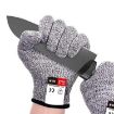 Cut-resistant Gardening Gloves, HPPE, Food-grade, Size M, 22cm, Black - 2