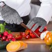 Cut-resistant Gardening Gloves, HPPE, Food-grade, Size M, 22cm, Black - 4
