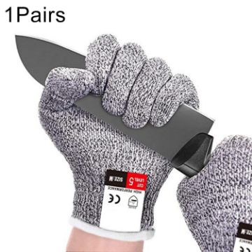 Cut-resistant Gardening Gloves, HPPE, Food-grade, Size L, 24cm, White - 1