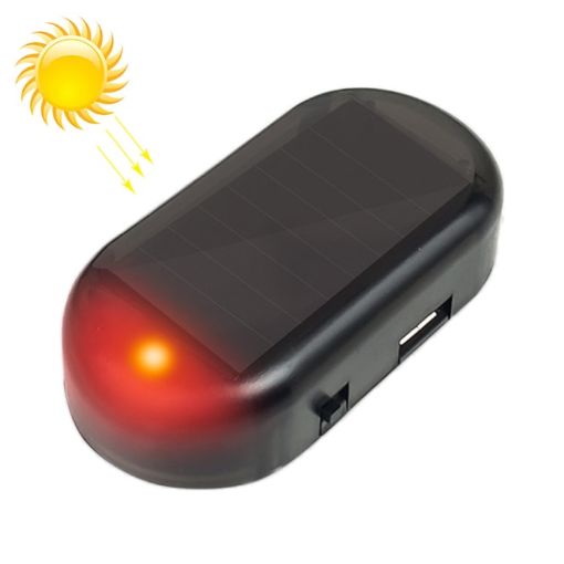 LQ-S10 Car Solar Dummy Alarm LED Anti-Theft Security Light (Red) - 1