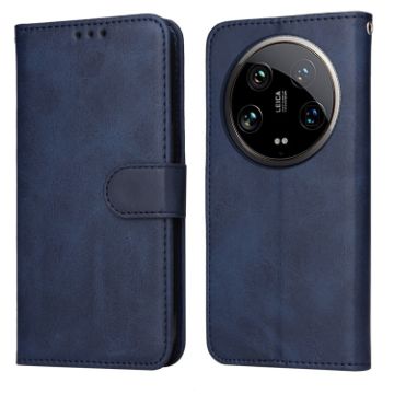 Xiaomi 14 Ultra Blue Calf Texture Flip Leather Phone Case - 1