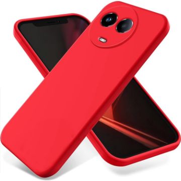 Realme Narzo 60x Red Liquid Silicone Dropproof Full Coverage Case - 1