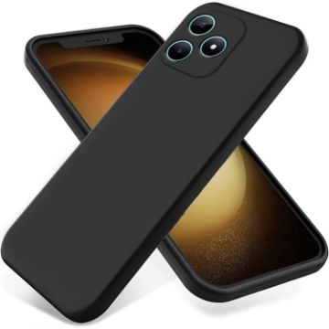 Realme Note 50 Black Liquid Silicone Dropproof Full Coverage Case - 1