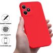 Realme Note 50 Red Liquid Silicone Dropproof Full Coverage Phone Case - 2