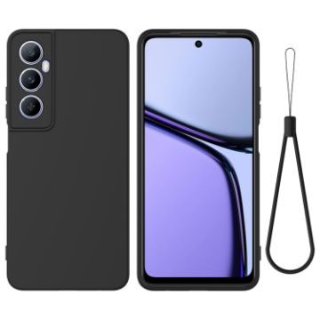 Realme C65 4G Black Liquid Silicone Dropproof Full Coverage Case - 1
