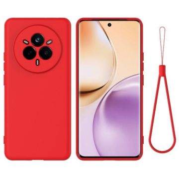Realme 14 Pro+ Red Liquid Silicone Dropproof Full Coverage Phone Case - 1