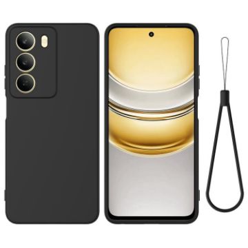 Realme 14x Global Black Liquid Silicone Dropproof Full Coverage Case - 1