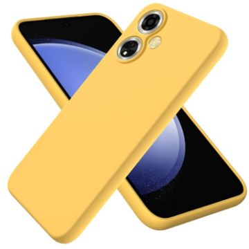 OPPO A59/A2 Yellow Liquid Silicone Dropproof Full Coverage Phone Case - 1