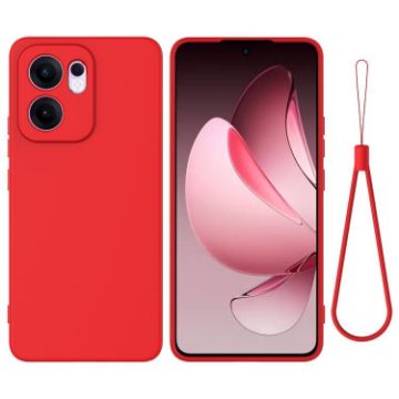 OPPO Reno13 F 4G/5G Red Liquid Silicone Dropproof Phone Case - 1