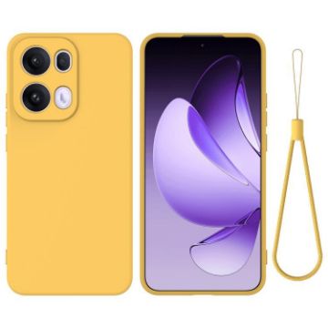 OPPO Reno13 Pro 5G Yellow Liquid Silicone Dropproof Phone Case - 1
