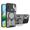 Moto E20/E30/E40 Silver Camshield Case with Magnetic Holder - 1