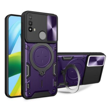 Moto E20/E30/E40 Purple Camshield Magnetic Holder Case - 1
