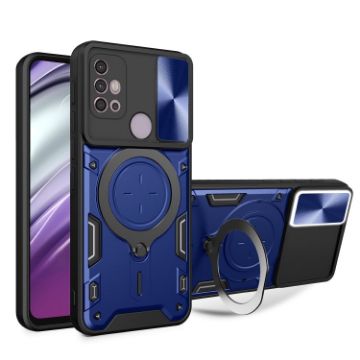 Moto G30/G20/G10 CD Texture Camshield Magnetic Holder Case Blue - 1