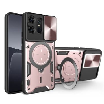 Motorola Edge 50 Pro Pink Camshield Magnetic Holder Phone Case - 1