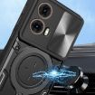 Moto G85 CD Texture Camshield Case with Magnetic Holder - Black - 4