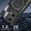 Moto G85 CD Texture Camshield Magnetic Holder Case - Blue - 7