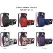 Moto G55 Red CD Texture Camshield Case with Magnetic Holder - 2