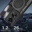 OPPO A78 4G Blue Camshield Magnetic Holder Phone Case with CD Texture - 6