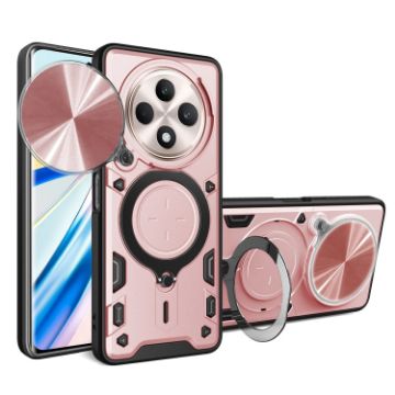 OPPO Reno12 F 5G Pink Camshield Magnetic Holder Phone Case Global CD Texture - 1