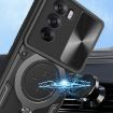 OPPO Reno12 5G Silver Case: CD Texture, Sliding Camshield, Magnetic Holder - 4