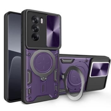OPPO Reno12 5G Purple Camshield Magnetic Holder Phone Case Global - 1
