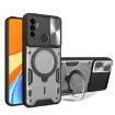 OPPO A53 4G Silver Camshield Magnetic Holder Phone Case CD Texture - 1